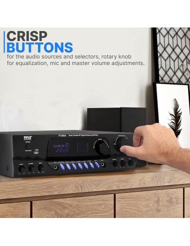 Amplificador de Potencia Pyle PT260A 200W Estéreo AM/FM