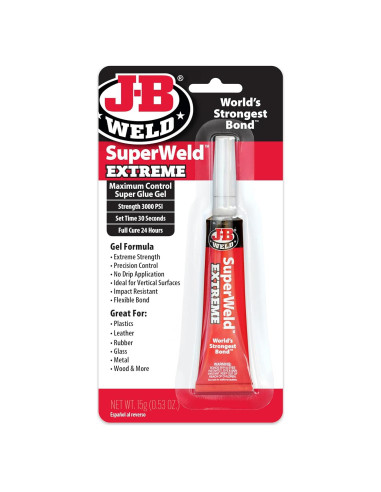 Pegamento SuperWeld Extreme J-B Weld 15g - Resistente y Rápido