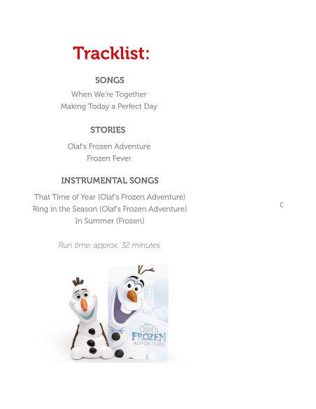 Figurita de audio Olaf Disney Frozen con 2 historias y canciones Figurita de audio Olaf Disney Frozen con 2 historias y canciones