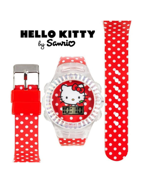 Reloj LCD Hello Kitty Accutime para Niñas - Correa Ajustable Reloj LCD Hello Kitty Accutime para Niñas - Correa Ajustable