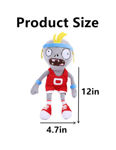 Peluche Zombies Baloncesto 30cm JHESAO PVZ Suave