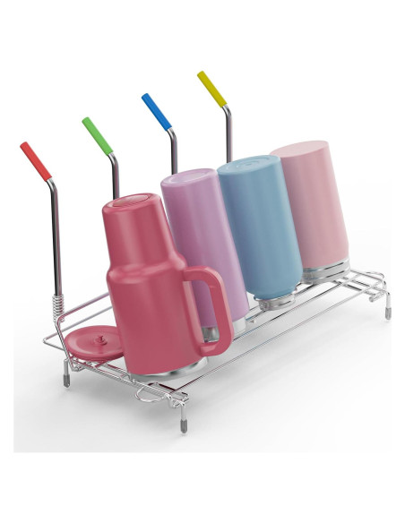 Organizador de Secado de Botellas Plegable Chilinii Acero Inoxidable Organizador de Secado de Botellas Plegable Chilinii Acero Inoxidable
