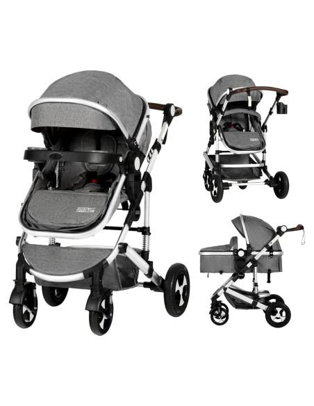 Cochecito Kinder King 3 en 1 Reversible con Cuna y Bandeja Cochecito Kinder King 3 en 1 Reversible con Cuna y Bandeja