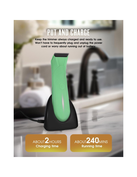 Recortadora Eléctrica Voukad para Vello Corporal Verde Recortadora Eléctrica Voukad para Vello Corporal Verde