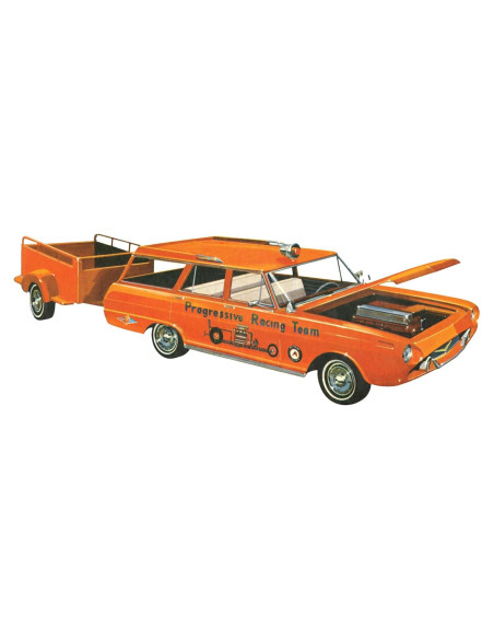 Modelo AMT 1963 Chevy II Station Wagon 1:25 con Remolque Modelo AMT 1963 Chevy II Station Wagon 1:25 con Remolque