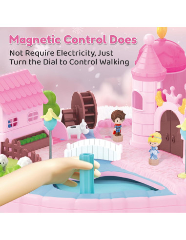 Castillo de Princesa Fygurso con Juguetes Magnéticos 30cm Rosa