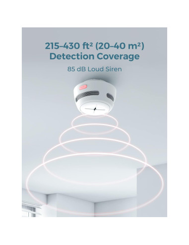Detector de Humo AEGISLINK S500 Batería 10 Años Fotoeléctrico