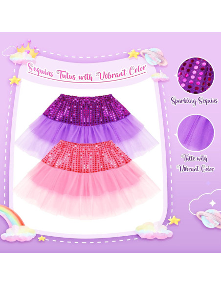 Set de Vestir Princesa Jeowoqao para Niñas 3-6 Años Set de Vestir Princesa Jeowoqao para Niñas 3-6 Años