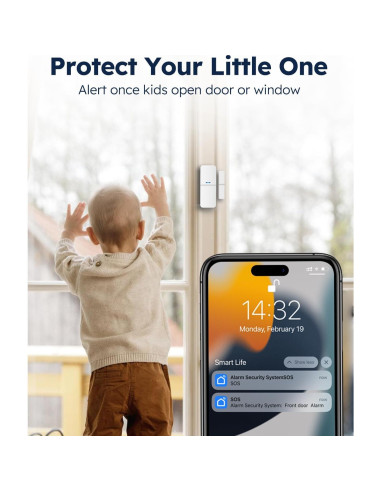 Sistema de Alarma Inalámbrico Tolviviov 8 Piezas con Control APP