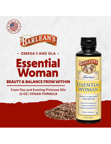Suplemento Líquido Barlean's para Mujeres 355 ml - Omega 3 6 9