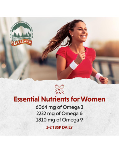 Suplemento Líquido Barlean's para Mujeres 355 ml - Omega 3 6 9
