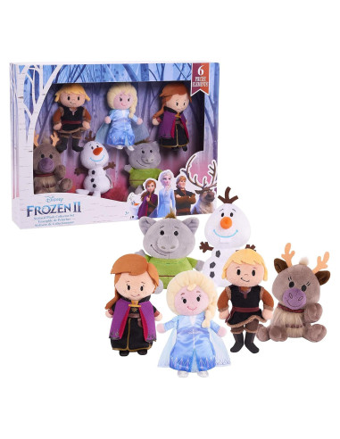 Conjunto de Peluches Disney Frozen 2 Just Play - Anna, Elsa, Olaf y más