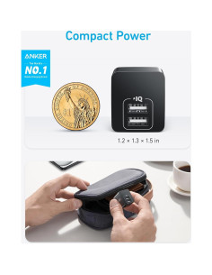 Cargador USB Anker PowerPort Mini 12W Doble Puerto Negro 2