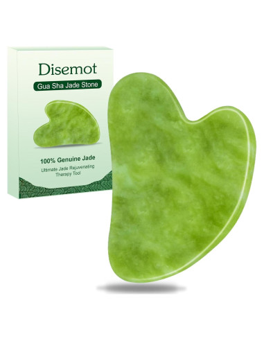 Herramienta Gua Sha Facial Disemot de Jade Natural Antienvejecimiento