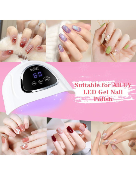Lámpara UV para Uñas LKE S8 72W con Temporizador y Sensor Lámpara UV para Uñas LKE S8 72W con Temporizador y Sensor