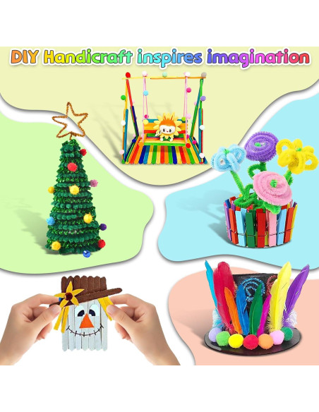 Kit de Manualidades Sundaymot 2000 Piezas para Niños 6-10 Años Kit de Manualidades Sundaymot 2000 Piezas para Niños 6-10 Años