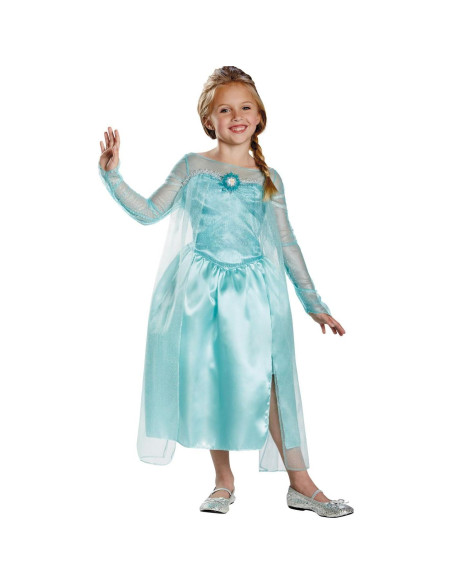 Vestido Clásico Elsa Frozen Disney 3T-4T 100% Poliester Vestido Clásico Elsa Frozen Disney 3T-4T 100% Poliester