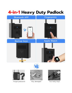 Candado Biométrico Dhiedas YL-P11 con Bluetooth y Llave 2