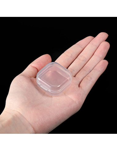6 Contenedores de Plástico Transparente Jetec 3.5x3.5 cm