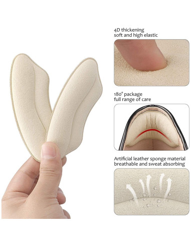 Protectores de Talón MATIE FIX - 4 Pares Almohadillas Ajustables
