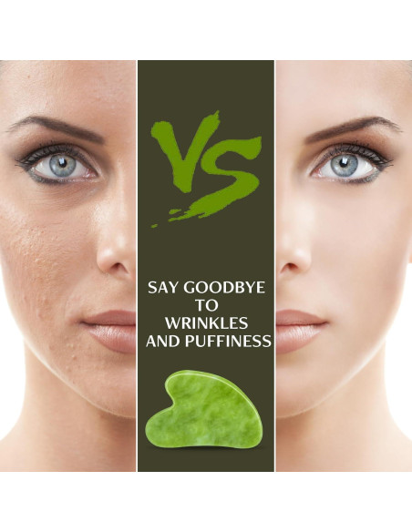 Herramienta Gua Sha Facial Disemot de Jade Natural Antienvejecimiento Herramienta Gua Sha Facial Disemot de Jade Natural Antienvejecimiento