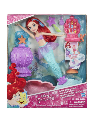 Spa de Cambio de Color Ariel Disney - Muñeca y Accesorios