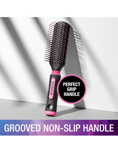 Cepillo Desenredante Conair Salon Results - Rosa/Negro - 1 Cuenta