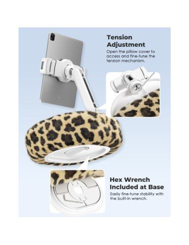 Soporte de Almohada Viozon para Tableta 4-11" Leopardo