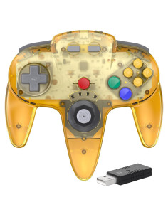 Controlador Inalámbrico N64 SAFFUN para Switch Online Amarillo