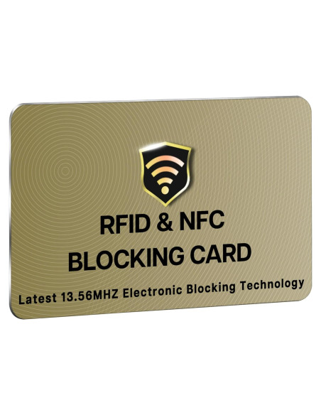 Tarjeta de Bloqueo RFID SaiTech IT - Protección Dorada Tarjeta de Bloqueo RFID SaiTech IT - Protección Dorada