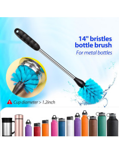 Juego de cepillos de limpieza Holikme para botellas y tazas 2