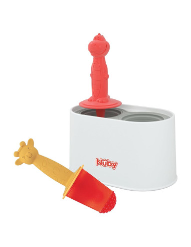 Moldes de Helados Nuby Animal Pops - Silicona para Bebés 4+ Meses