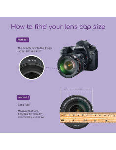 Tapa de lente frontal Snap-On CamDesign 25 mm para DSLR 2