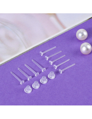 Pendientes de Stud Transparentes DSOMHZ - Paquete de 100 Piezas