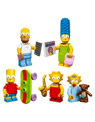 Figuras Lego Minifigures Simpsons 5 Pack Homer Marge Bart Lisa Maggie