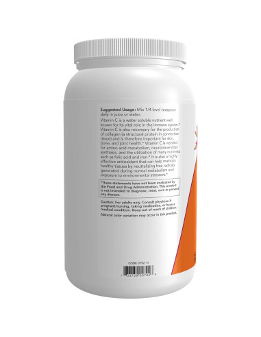 Cristales de Vitamina C NOW Foods 1.36 kg - Antioxidante