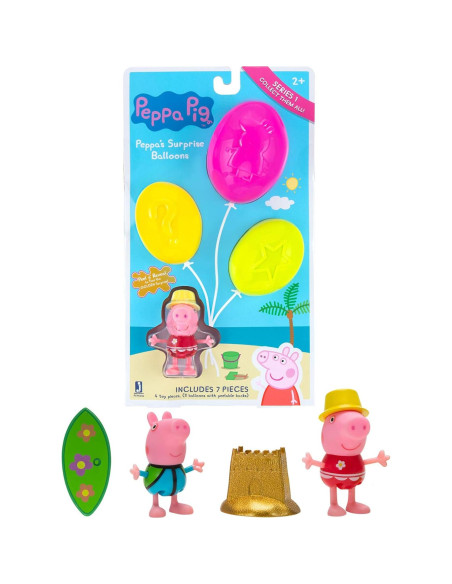 Globos Sorpresa Peppa Pig - Paquete de 2 con 3 Sorprisas Globos Sorpresa Peppa Pig - Paquete de 2 con 3 Sorprisas