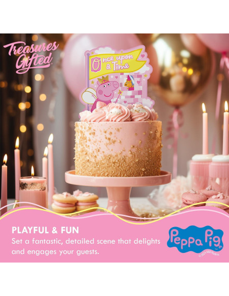 Toppers de pastel Peppa Pig - Decoración cumpleaños Treasures Gifted Toppers de pastel Peppa Pig - Decoración cumpleaños Treasures Gifted