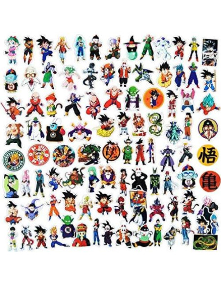 Calcomanías Anime Dragon Ball Tvoip 100PCS PVC Impermeables Calcomanías Anime Dragon Ball Tvoip 100PCS PVC Impermeables
