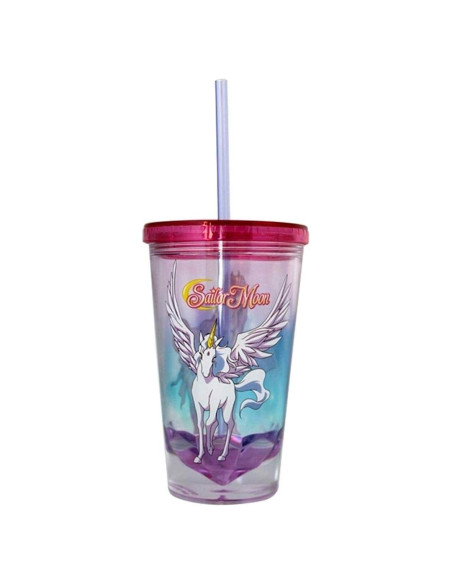 Taza de Viaje Sailor Moon JUST FUNKY 473ml con Tapa y Pajilla Taza de Viaje Sailor Moon JUST FUNKY 473ml con Tapa y Pajilla