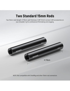 Varillas de Extensión NEEWER 15mm Aluminio 10cm Paquete de 2 2