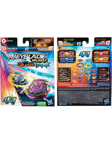 Beyblade Burst QuadStrike Doble Fierce Bazilisk B8 y Hydra Kerbeus K8