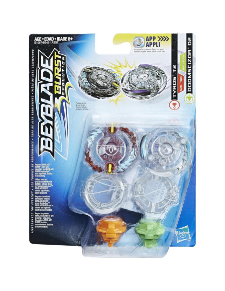 Beyblade Burst Tyros T2 y D2 - Juguete de Batalla Personalizable Beyblade Burst Tyros T2 y D2 - Juguete de Batalla Personalizable