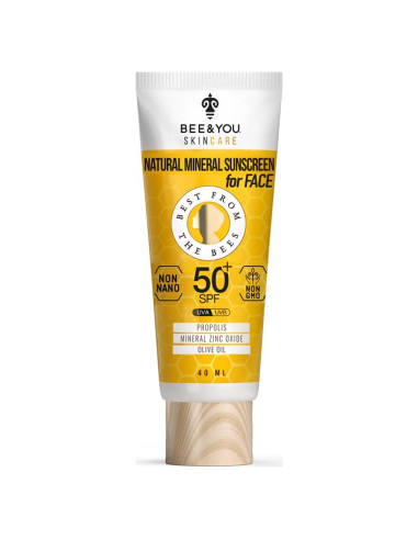 Protector Solar Facial Bee and You SPF 50 38.1g - Natural y Hipoalergénico