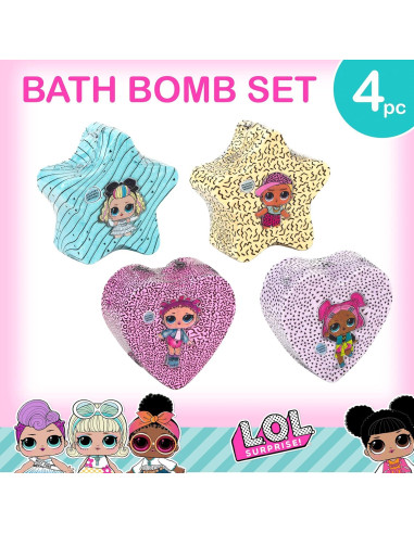 Set de 4 Bombas de Baño L.O.L. Surprise! - No Tóxicas
