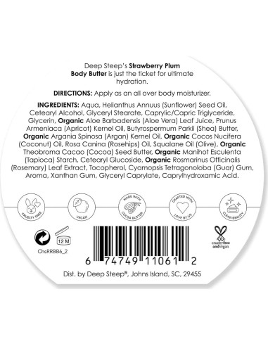 Manteca Corporal Deep Steep 170 g - Ciruela de Fresa Hidratante