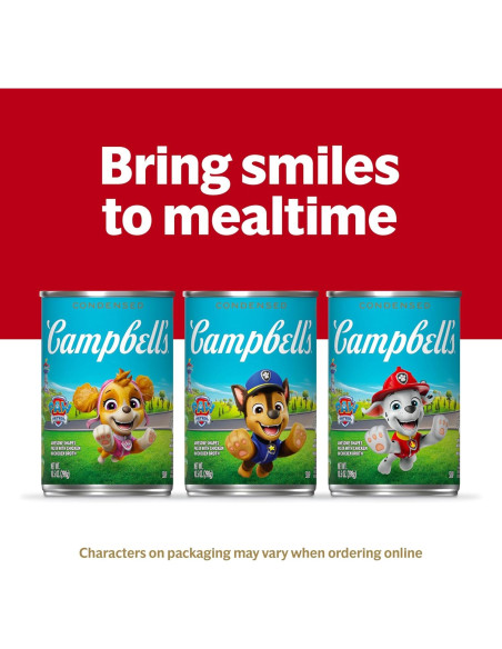 Sopa Infantil Condensada Campbell's Paw Patrol 12 Latas 10.5 oz Sopa Infantil Condensada Campbell's Paw Patrol 12 Latas 10.5 oz