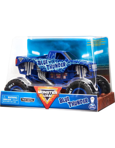 Camión Monstruo Die-Cast Monster Jam Blue Thunder 1:24