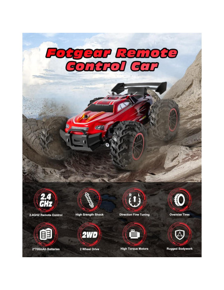 Coche RC Fotgear 1:18 Todo Terreno 20Km/h con 2 Baterías Coche RC Fotgear 1:18 Todo Terreno 20Km/h con 2 Baterías