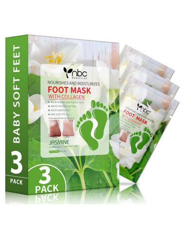 Mascarilla Hidratante para Pies nbc BeautiLab Jazmín - 3 Pares
